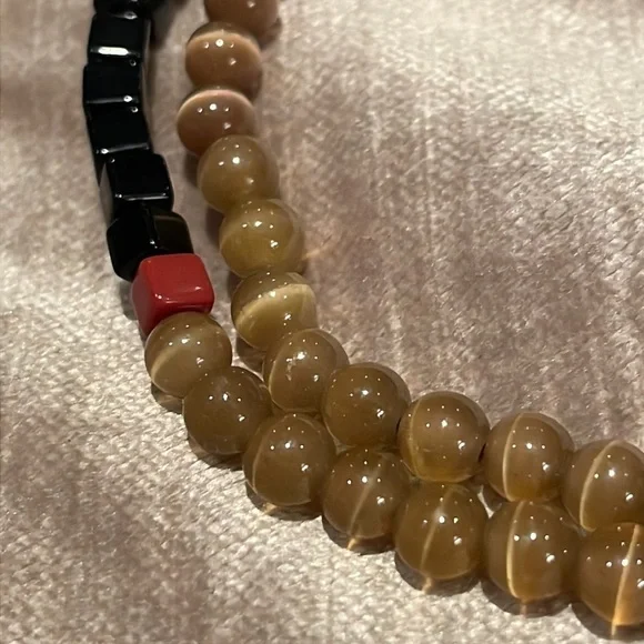 Boho Beaded Necklace 26” Long - Picture 3 of 5